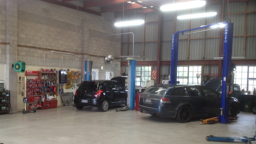 Looking left inside the workshop